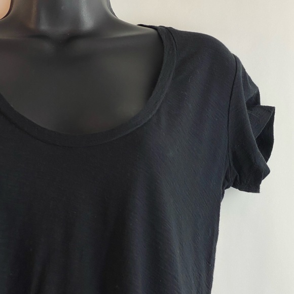 James Perse Deep Scoop Neck Black tshirt Short Sleeve - Picture 5 of 9
